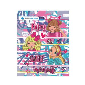 CAHIER BROCHE 17*22 288P BLEU MARINE