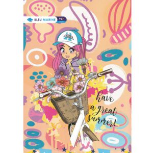 CAHIER PIQUE 21*29.7 96P SEYES BLEU MARINE