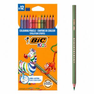 CRAYONS DE COULEUR BIC KIDS EVOLUTION STRIPES