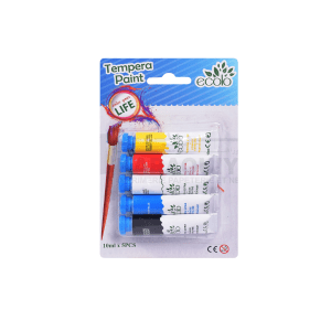 GOUACHE DE 5 TUBES 10ML ECOLO