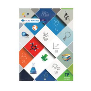 CAHIER PIQUE TP 17*22 144P BLEU MARINE