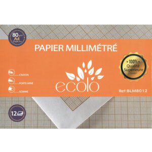 PAPIER MILLIMETRE 12 Feuilles